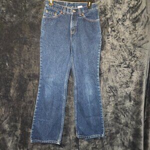 Vintage 517 Slim Fit Boot Cut LEVIS Blue Jeans Size 7 JR S